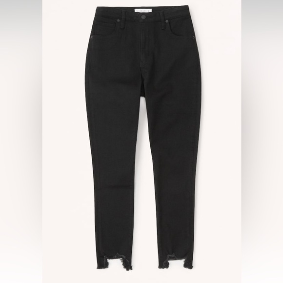 Abercrombie & Fitch Denim - Curve Love High Rise Super Skinny Ankle Jean Black - 27/4